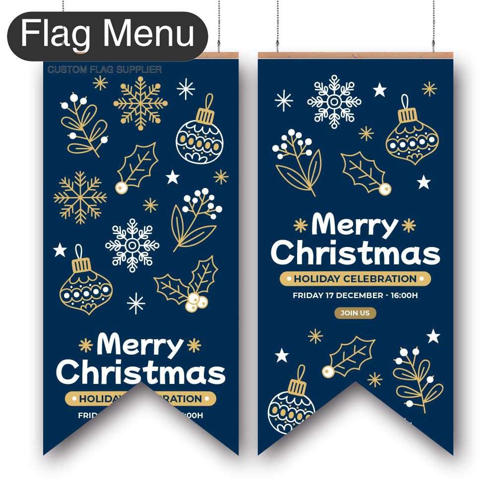 24"x54" Christmas Vinyl Hanging Banner - Doule Sided-Swallow-Christmas Decoration
