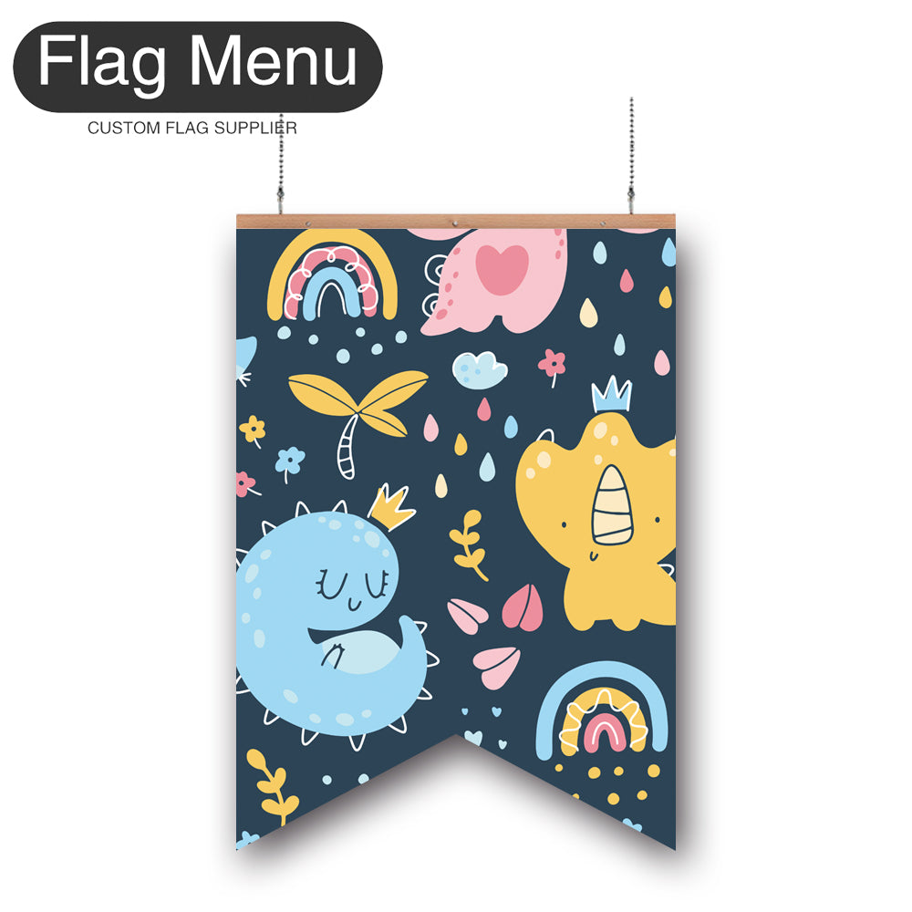 24"x36" Dinosaur Vinyl Hanging Banner Kit - Double Sided-Swallow-Flag Menu