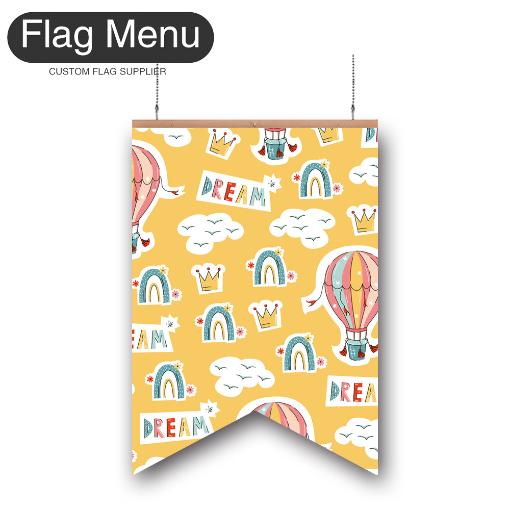 24"x36" Fire Balloon Vinyl Hanging Banner Kit - Double Sided-Swallow-Flag Menu