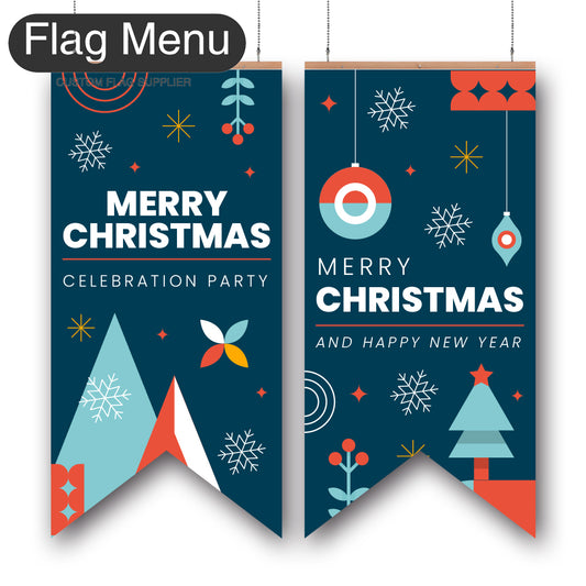 24"x54" Christmas Vinyl Hanging Banner - Doule Sided-Swallow-Christmas Decoration