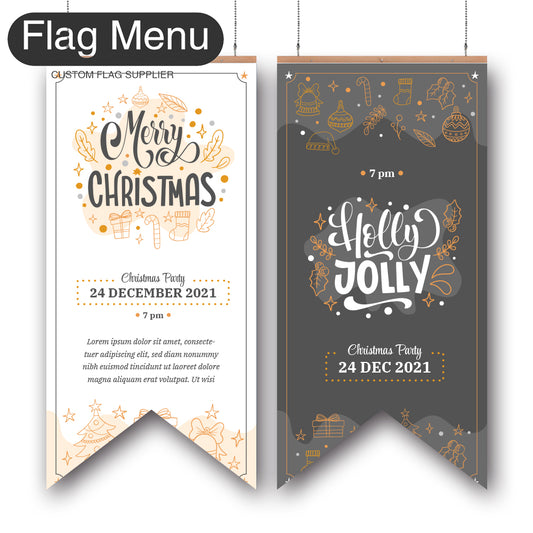 24"x54" Christmas Vinyl Hanging Banner - Doule Sided-Swallow-Christmas Decoration