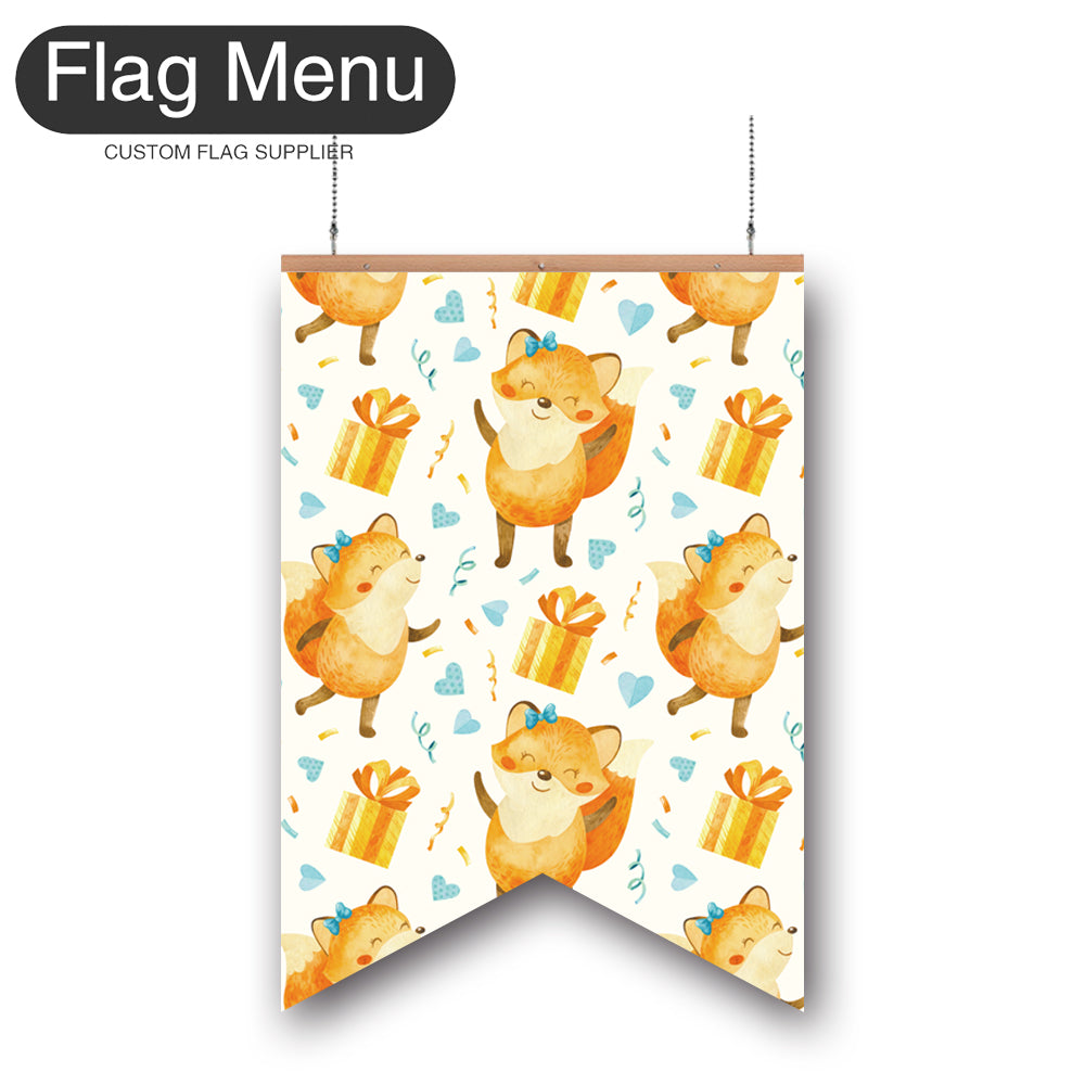 24"x36" Fox Vinyl Hanging Banner Kit - Double Sided-Swallow-Flag Menu