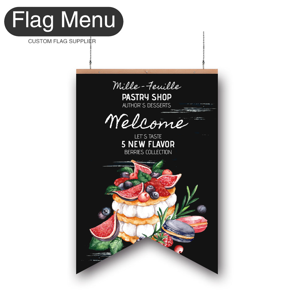 Bakery Vinyl Hanging Banner -Double Sided-Swallow-Flag Menu