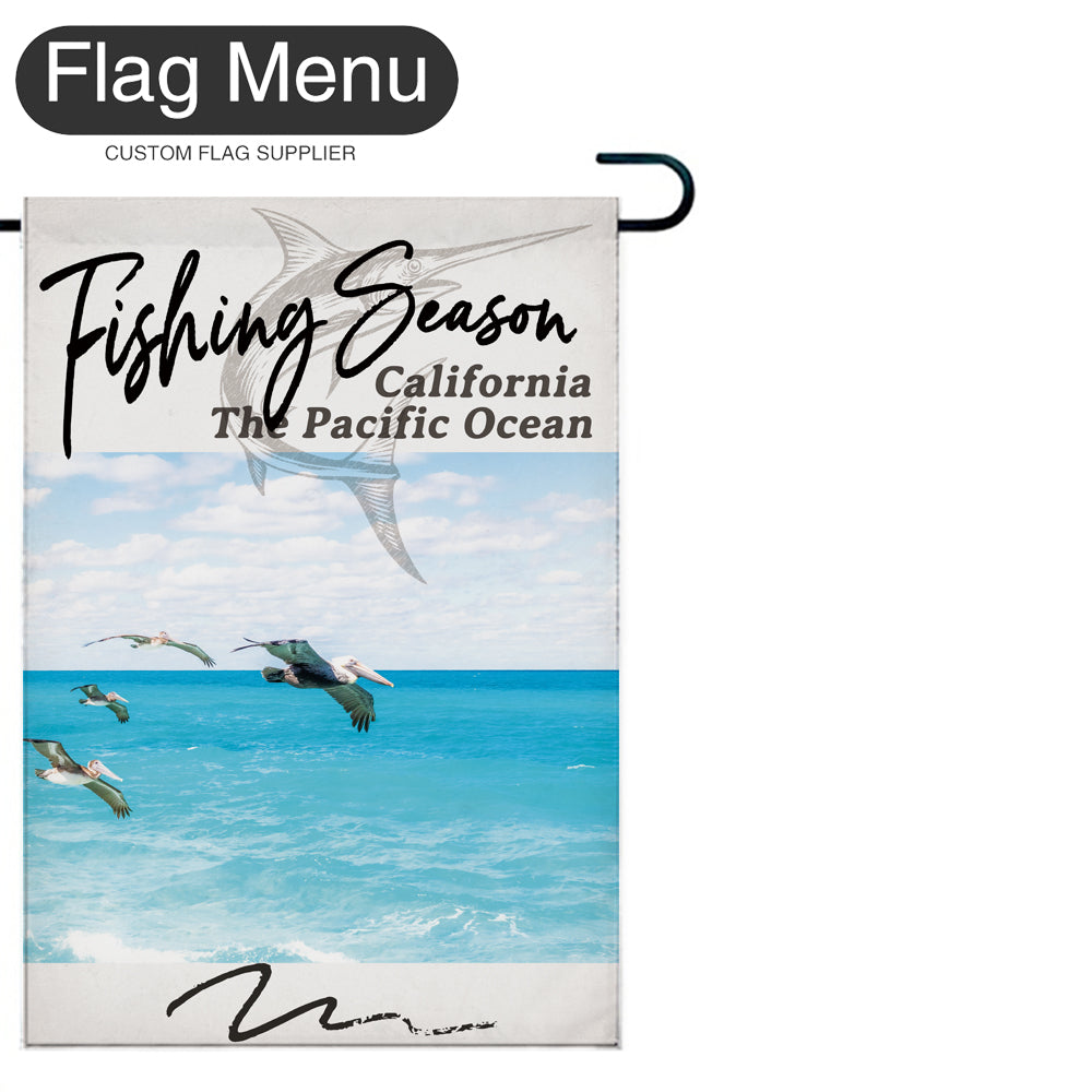 Welcome Flag - Canvas - Fishing Season - Swordfish-Flag Menu-Flag&Banner Company- USA UK Canada AU EU