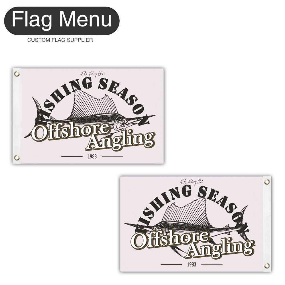 12"x18" Fishing Season Yacht Flag - SaIlfish-Flag Menu-Flag&Banner Company- USA UK Canada AU EU