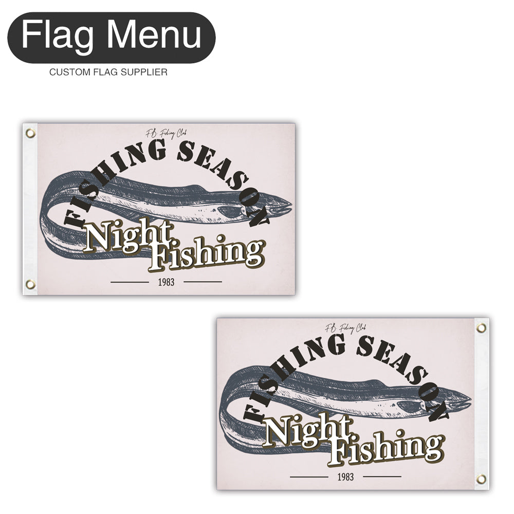 12"x18" Fishing Season Yacht Flag - Sea Eel-Flag Menu-Flag&Banner Company- USA UK Canada AU EU