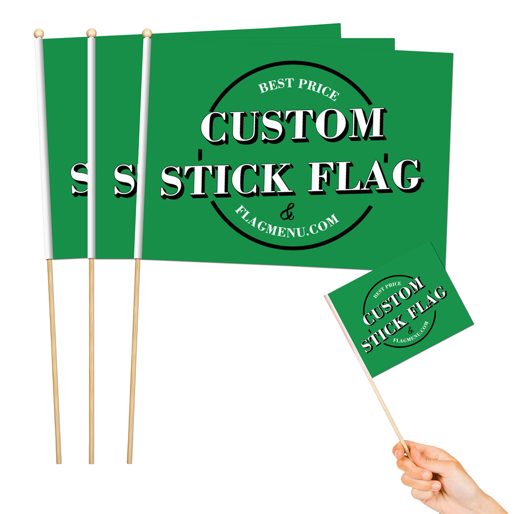 8X11in Stick Flag-(100/1000 pcs)-Cheap Custom Handheld Flag