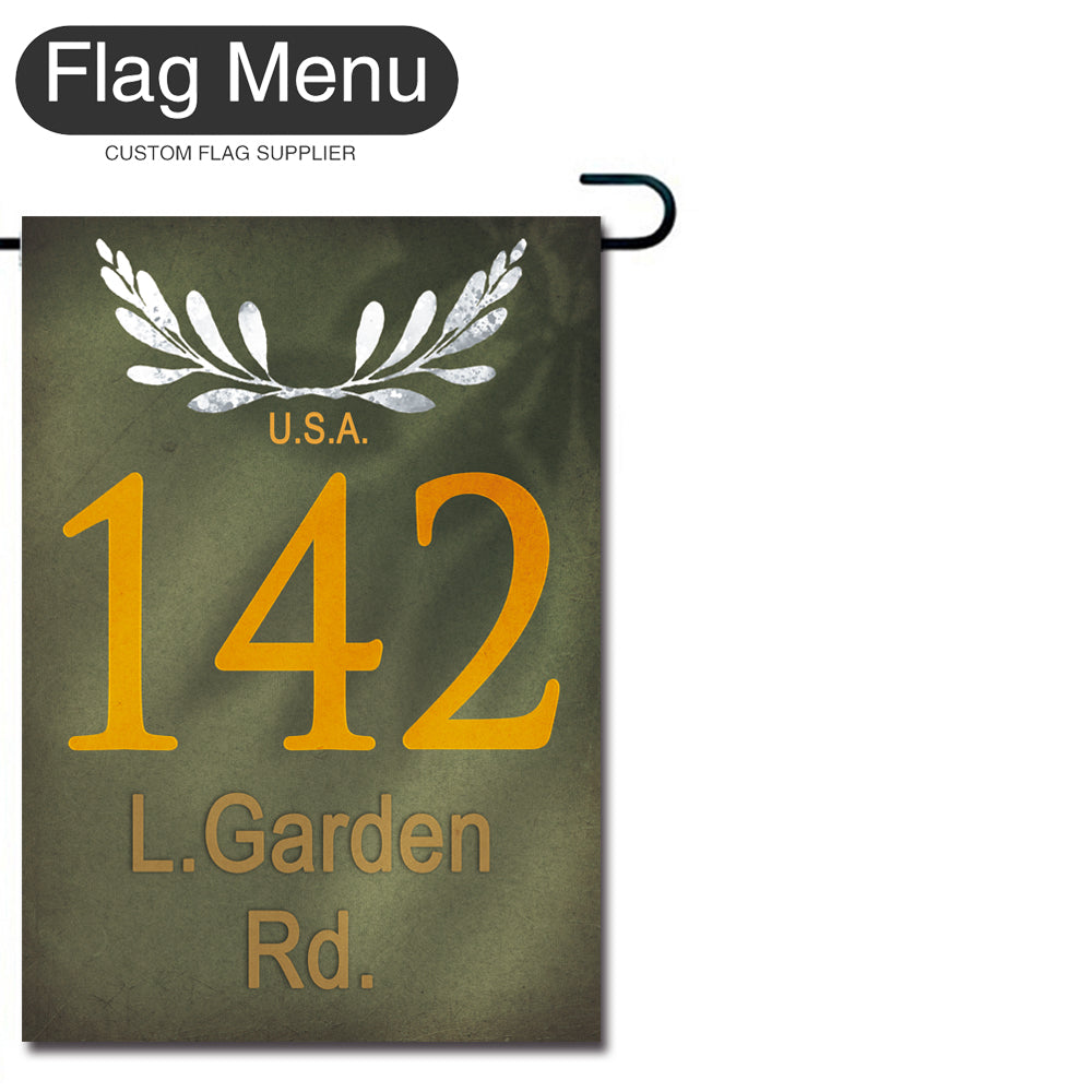 Address Signs Welcome Flag - Branch Shadow - Canvas-28"x40"-Green-Flag Menu