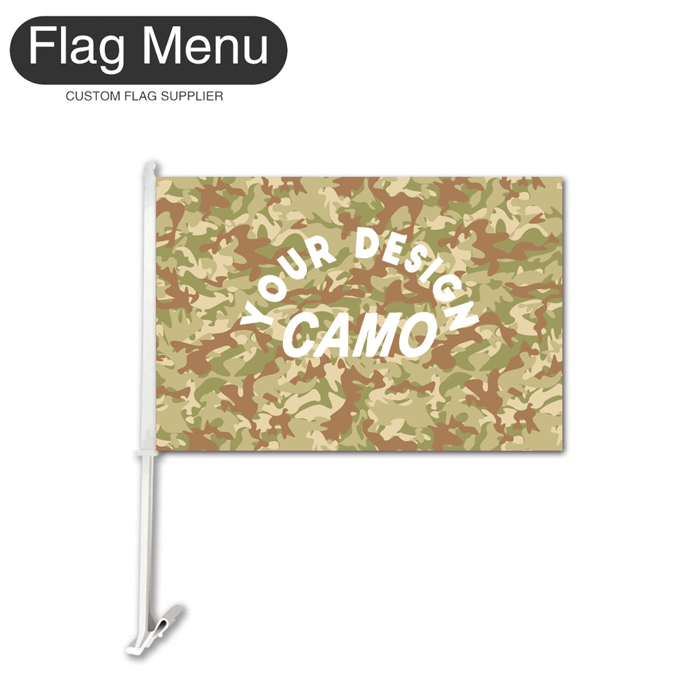 12"x18" Custom Camo Car Flag-Arid-Land-Add Custom Designs-20 Inch-Flag Menu
