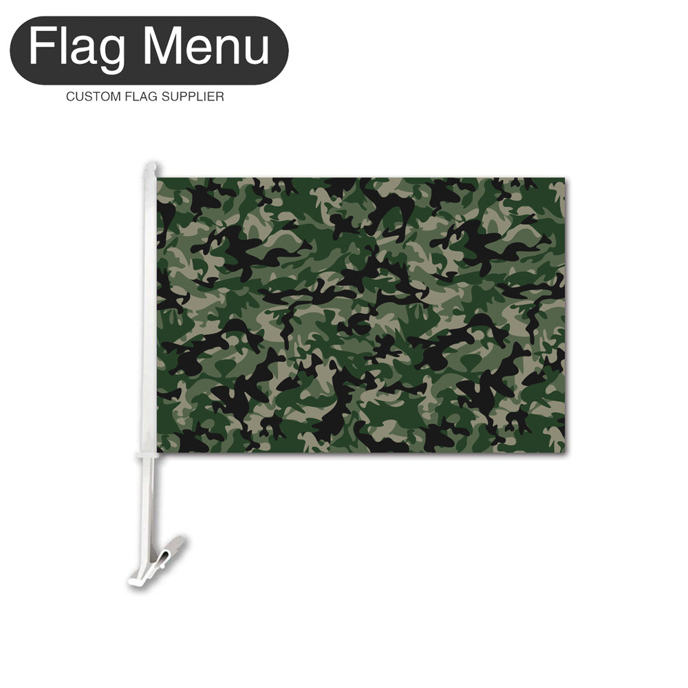 12"x18" Custom Camo Car Flag-Forest-Camo Only-17 Inch-Flag Menu