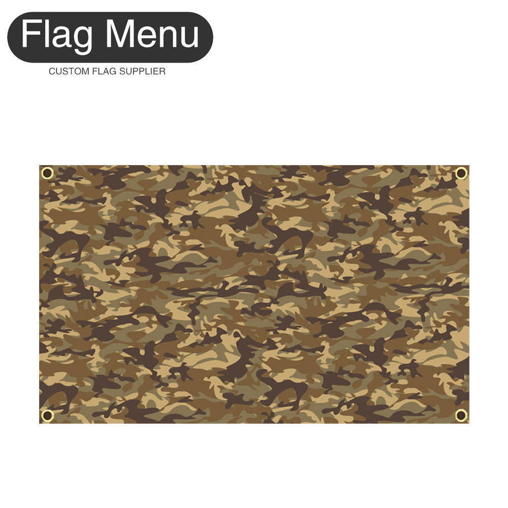 3'x5' Custom Camo Flag - Canvas-Mud-Camo Only-Four - Grommets-Flag Menu