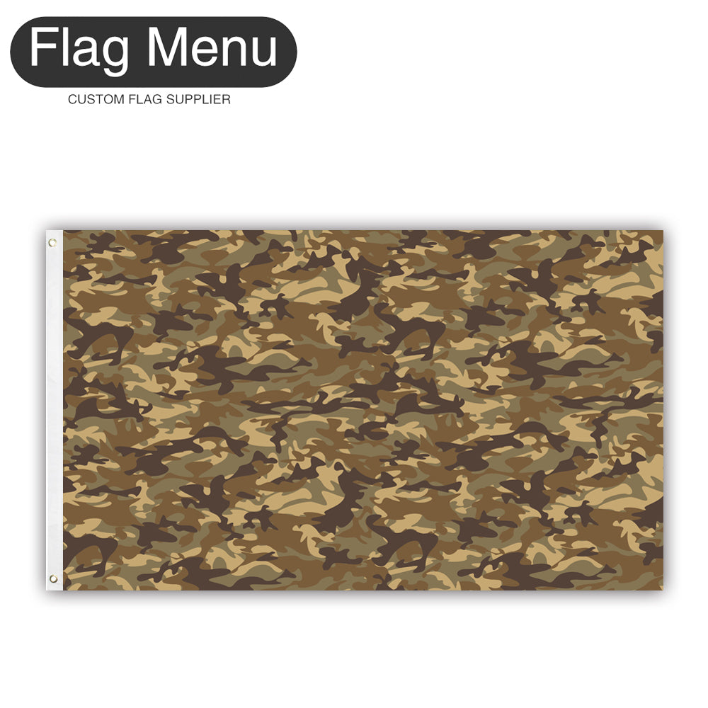 3'x5' Custom Camo Flag - Canvas-Mud-Camo Only-Two - Grommets-Flag Menu