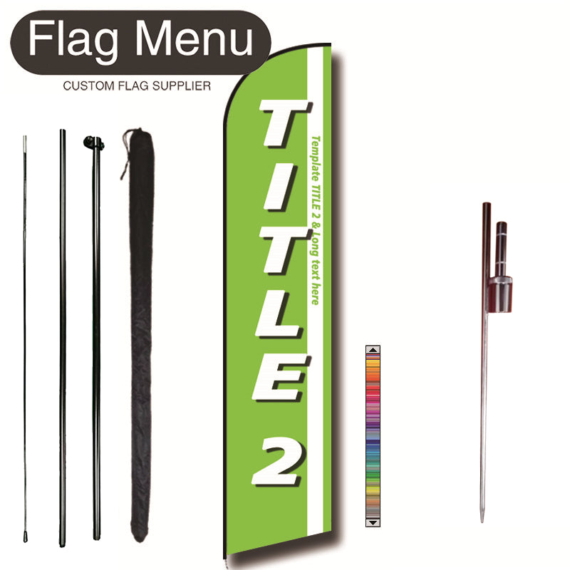 11.3ft Feather Flag Kit With Spike-TITLE 2-feather flag kit-FlagMenu-Flag Menu