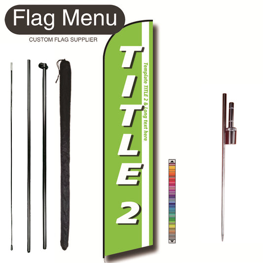11.3ft Feather Flag Kit With Spike-TITLE 2-feather flag kit-FlagMenu-Flag Menu