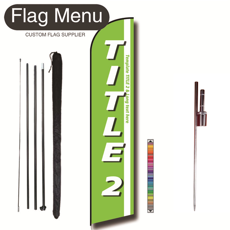 15ft Feather Flag Kit With Spike-TITLE 2-feather flag kit-FlagMenu-Flag Menu