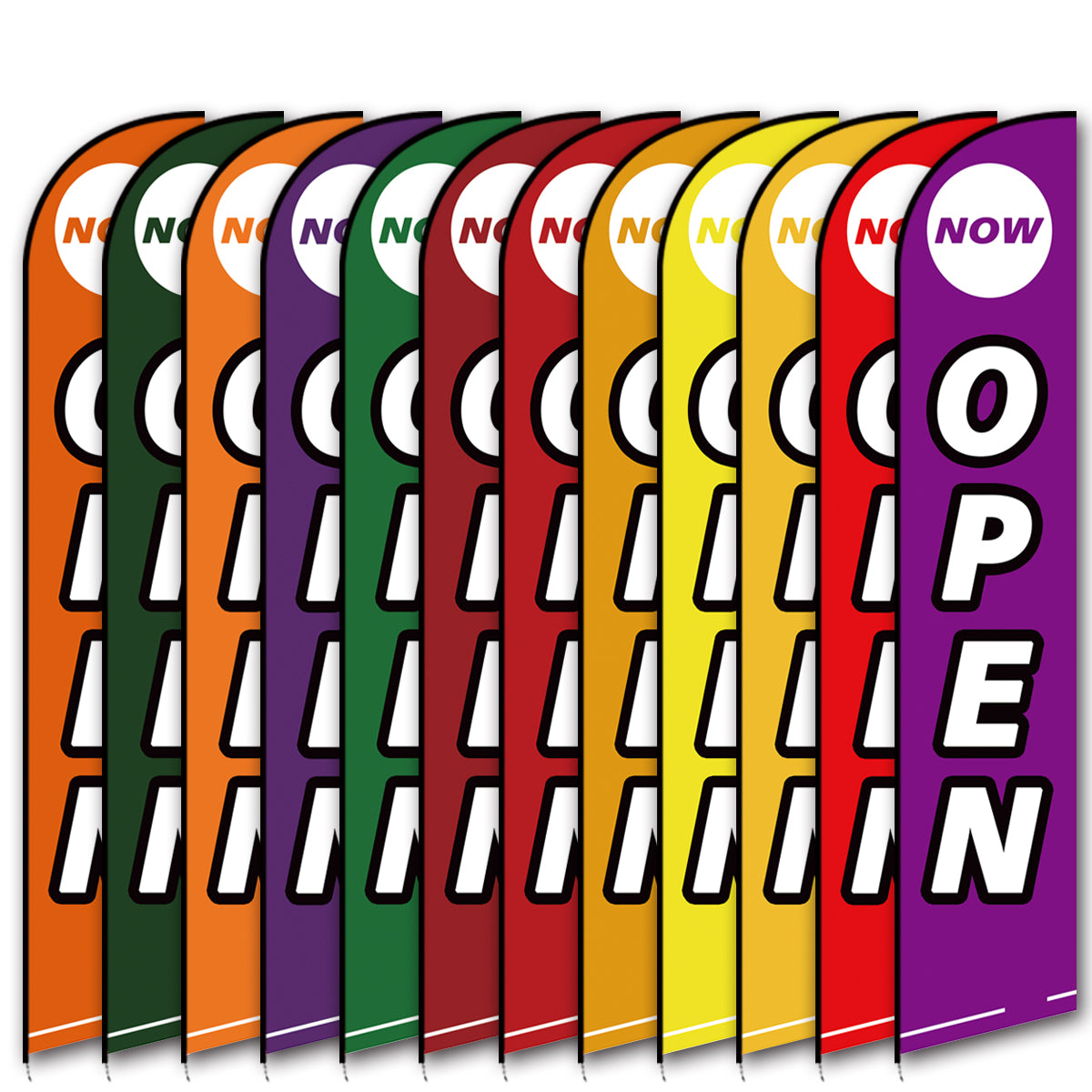 11.3ft Feather Flag Kit With Spike-OPEN-feather flag kit-FlagMenu-Flag Menu