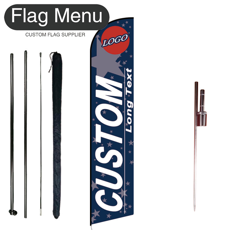 11.3ft Feather Flag Kit With Spike-Star-feather flag kit-FlagMenu-Flag Menu
