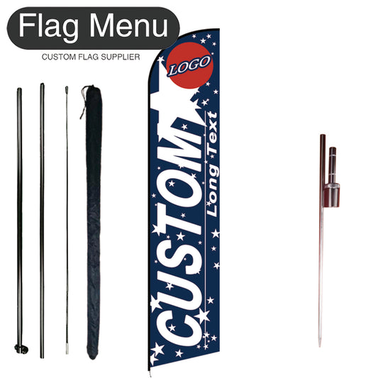 11.3ft Feather Flag Kit With Spike-Star-feather flag kit-FlagMenu-Flag Menu