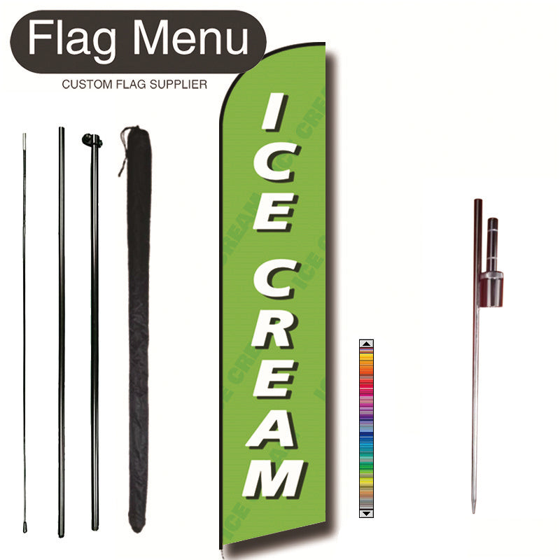 11.3ft Feather Flag Kit With Spike-WATER MARK-feather flag kit-FlagMenu-Flag Menu