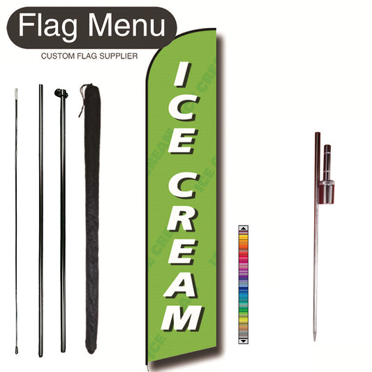 11.3ft Feather Flag Kit With Spike-WATER MARK-feather flag kit-FlagMenu-Flag Menu
