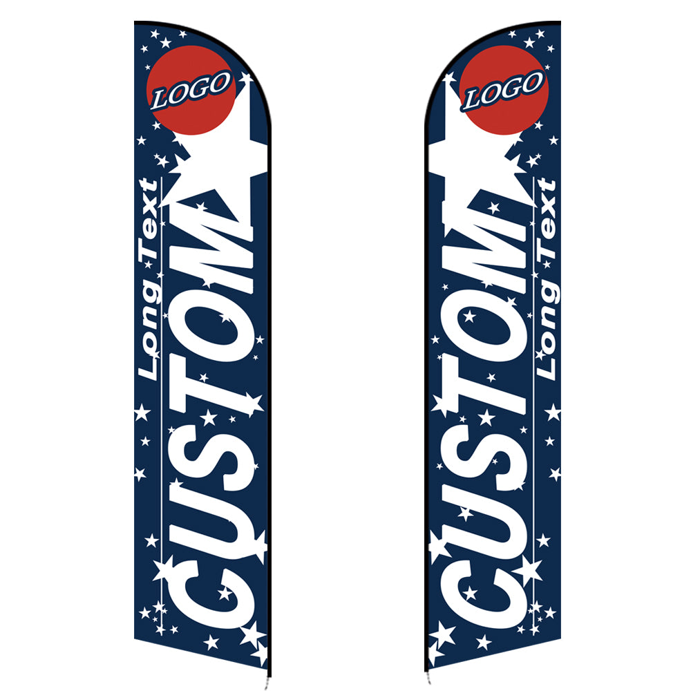 15ft Feather Flag Kit With Spike-Star-feather flag kit-FlagMenu-Flag Menu