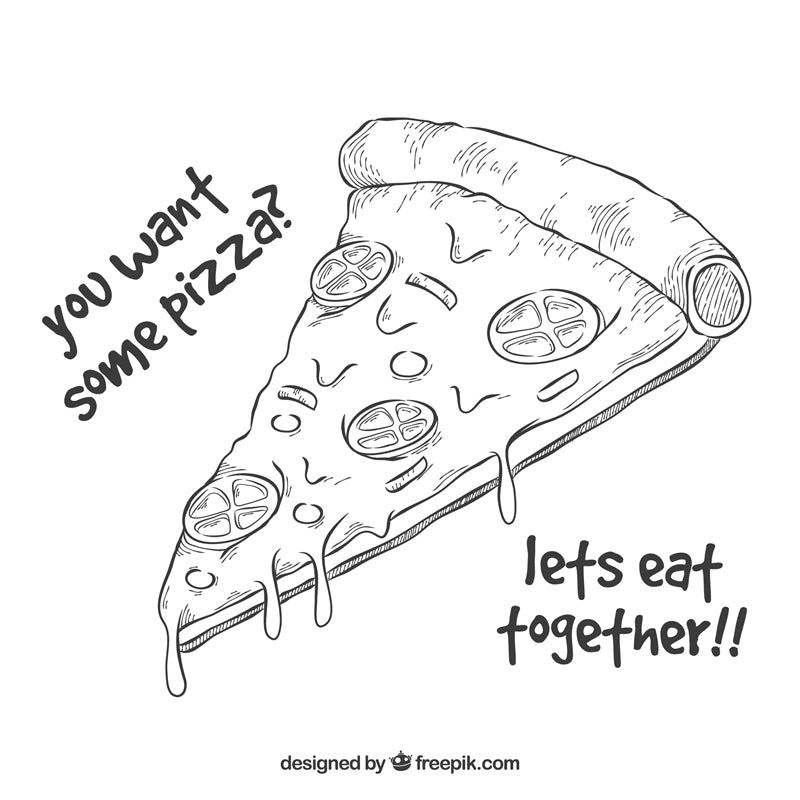 Handdraw Pizza Illustration