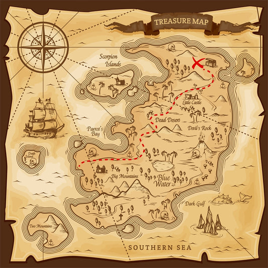 Treasure Map - Elements-Flag Menu