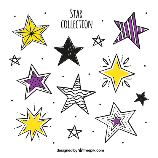 Handdraw Star Collection - Vector
