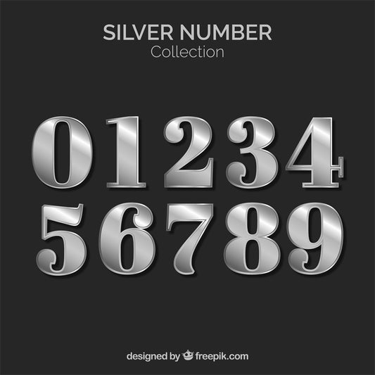 Gold&Silver Number Vector