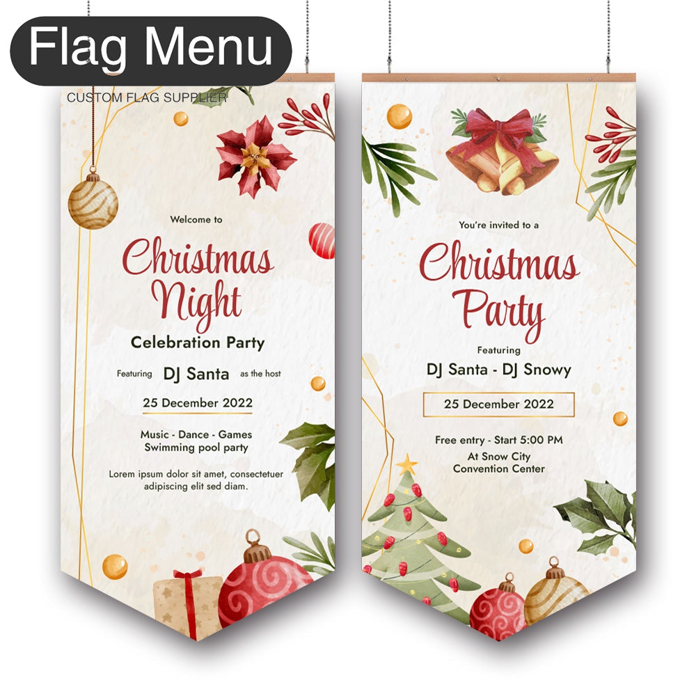 Christmas Hanging Banner - Free Templates-Flag Menu