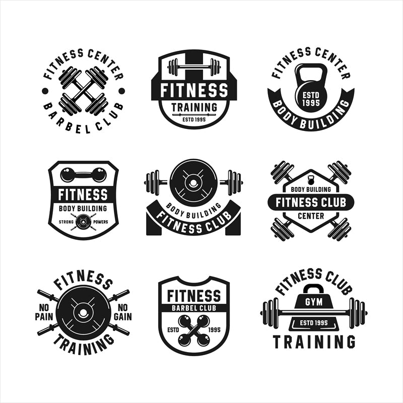 Fitness-Gym Logo Mockups-Flag Menu