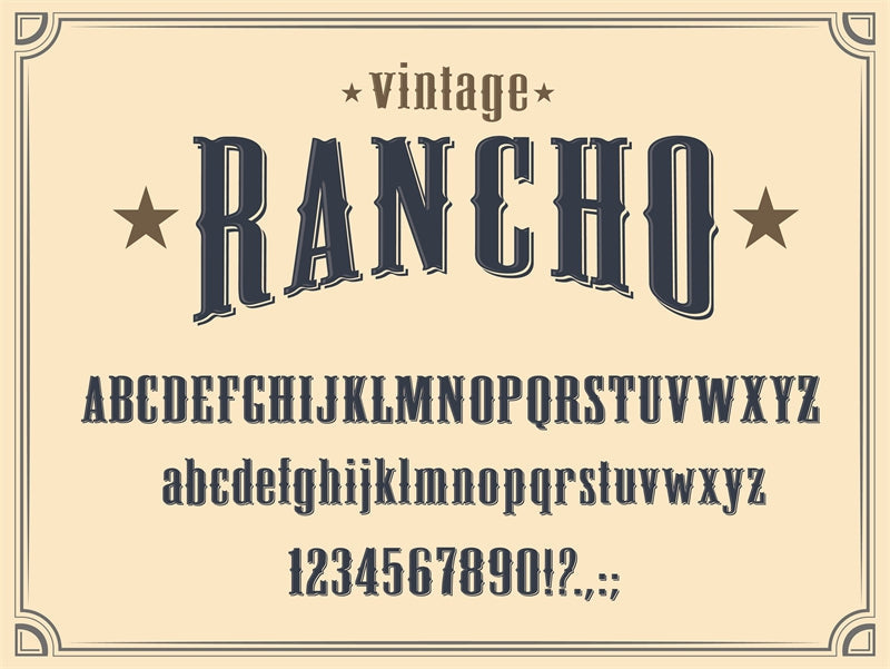 Vintage Font-Flag Menu