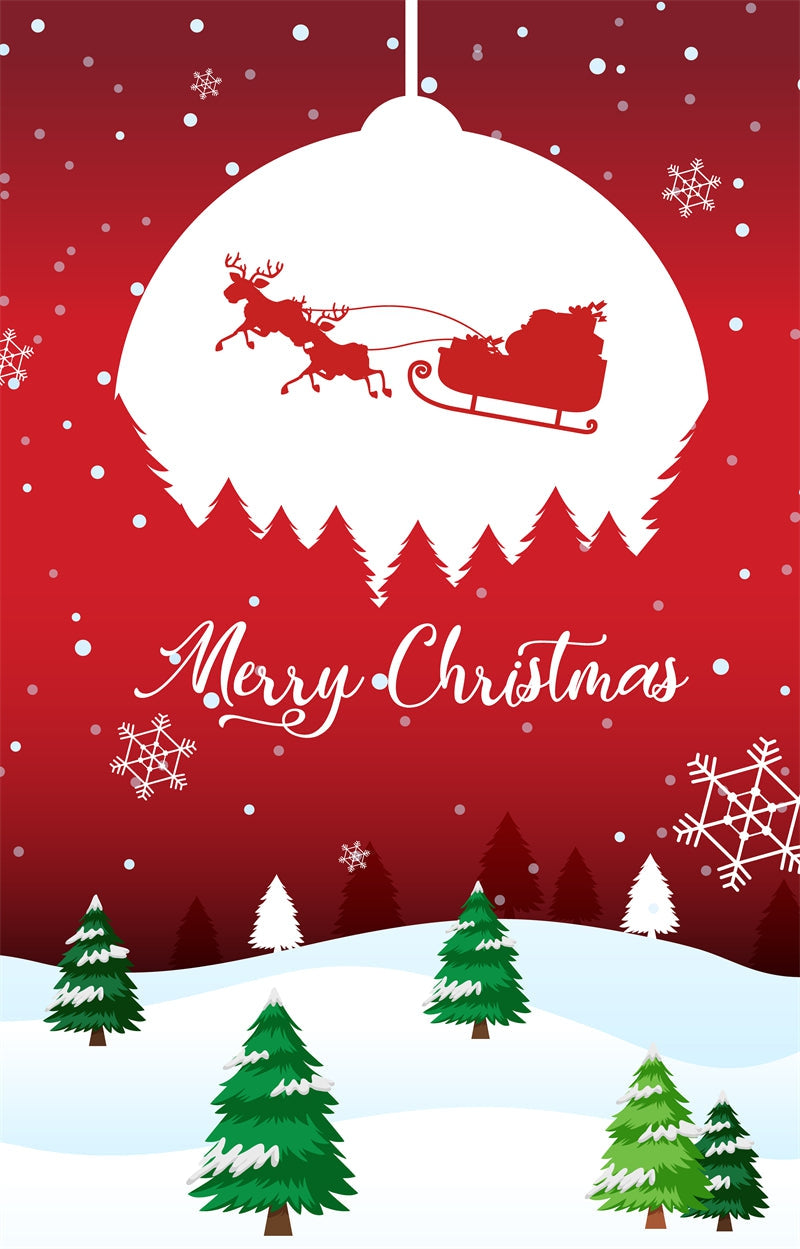 Christmas Sleigh Background-Flag Menu