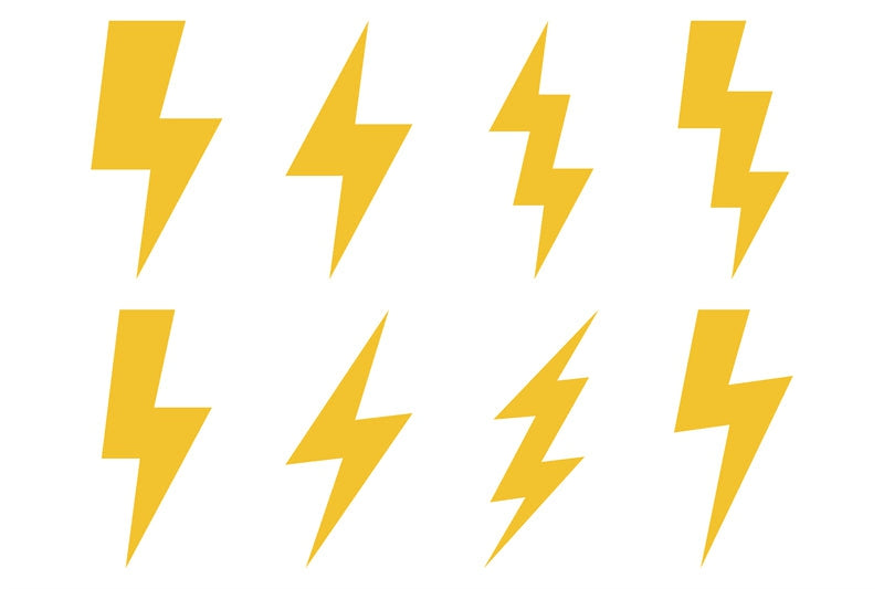 Power/Electricity Sign Illustration Elements-Flag Menu