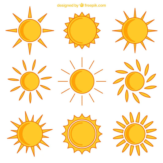 Handdraw Sun Elements-Flag Menu