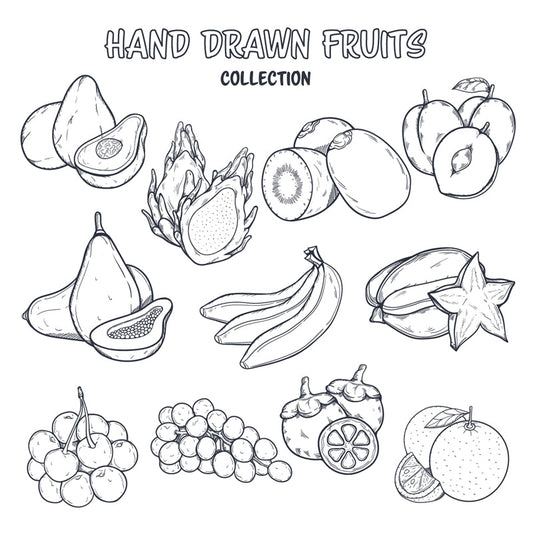 Handdraw Fruit Illustration-Flag Menu