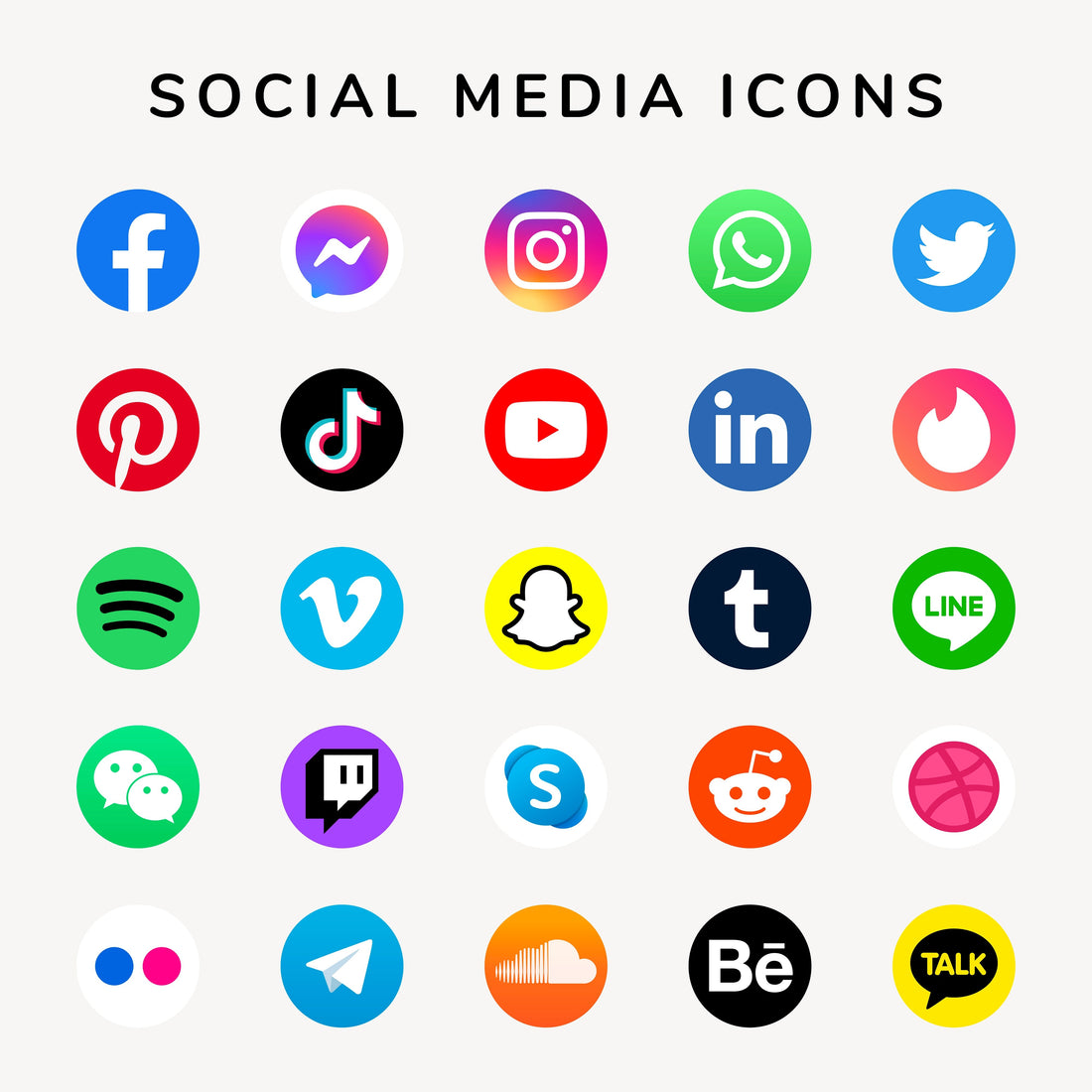 Social Media Icon-Flag Menu