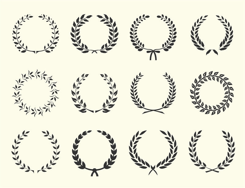 Wreath Handdraw Elements-Flag Menu