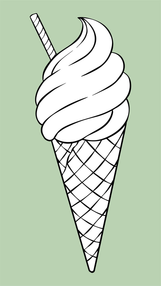 Handdraw Ice Cream Illustration-Flag Menu