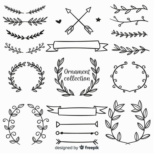 Branch Ornaments - Free Illustration-Flag Menu