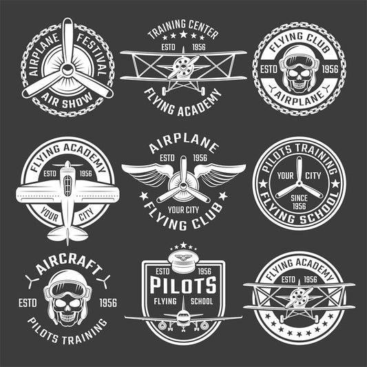 Plane/Pilot Logo Mockups-Flag Menu