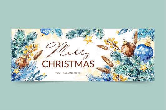 Christmas Banner - Free Templates-Flag Menu