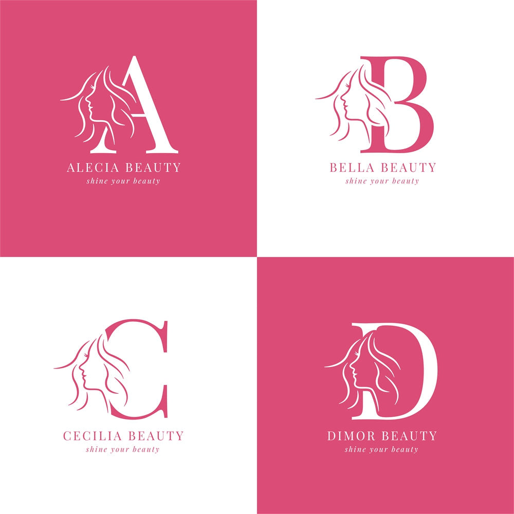 Woman/Beauty Element Logo Mockup-Flag Menu