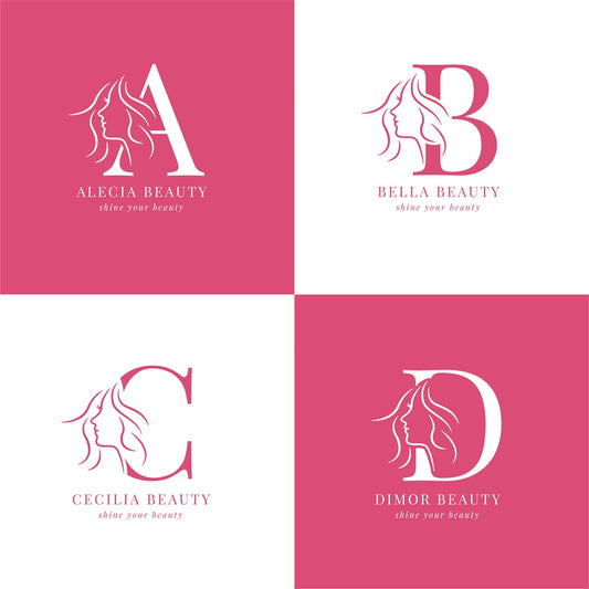 Woman/Beauty Element Logo Mockup-Flag Menu