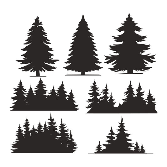 Tree Silhoutte Illustration-Flag Menu