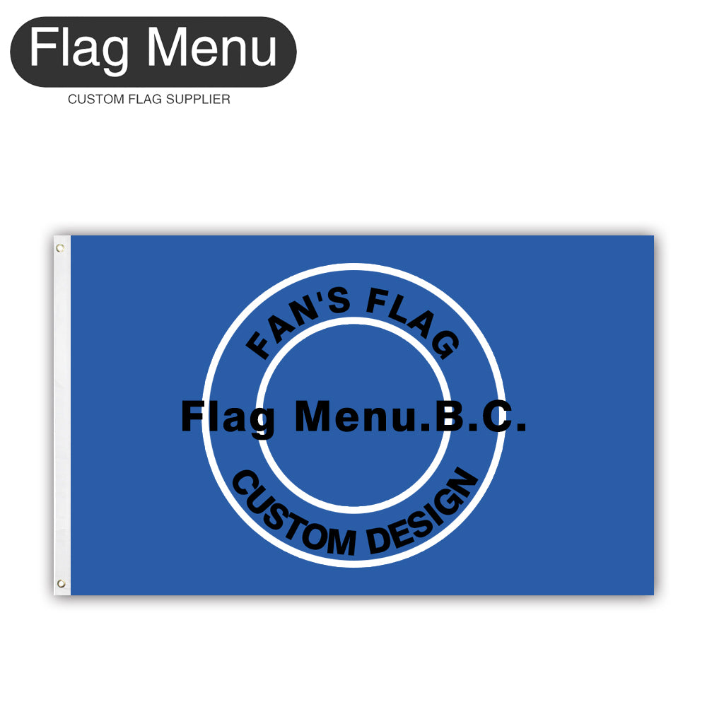 Custom Personalized B.C. Fan's Flag-Regular 3'x5'-Single Sided-2 Grommets-Flag Menu