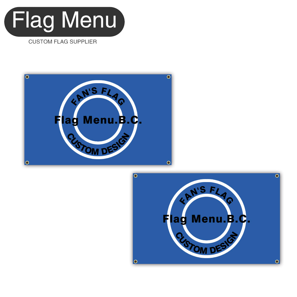 Custom Personalized B.C. Fan's Flag-Regular 3'x5'-Double Sided-4 Grommets-Flag Menu