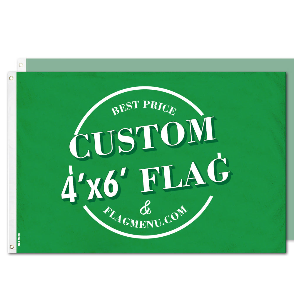 4X6ft Custom flag&banner Doule side-Warp Knitting-Flag Menu