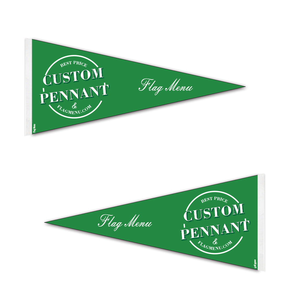 4"x9" Custom Pennant - 12 Packs - Double Sided-Flag Menu