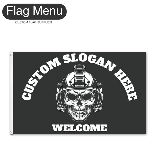 Regular Flag Of Skull -2'x3'-2 Grommets-Flag Menu